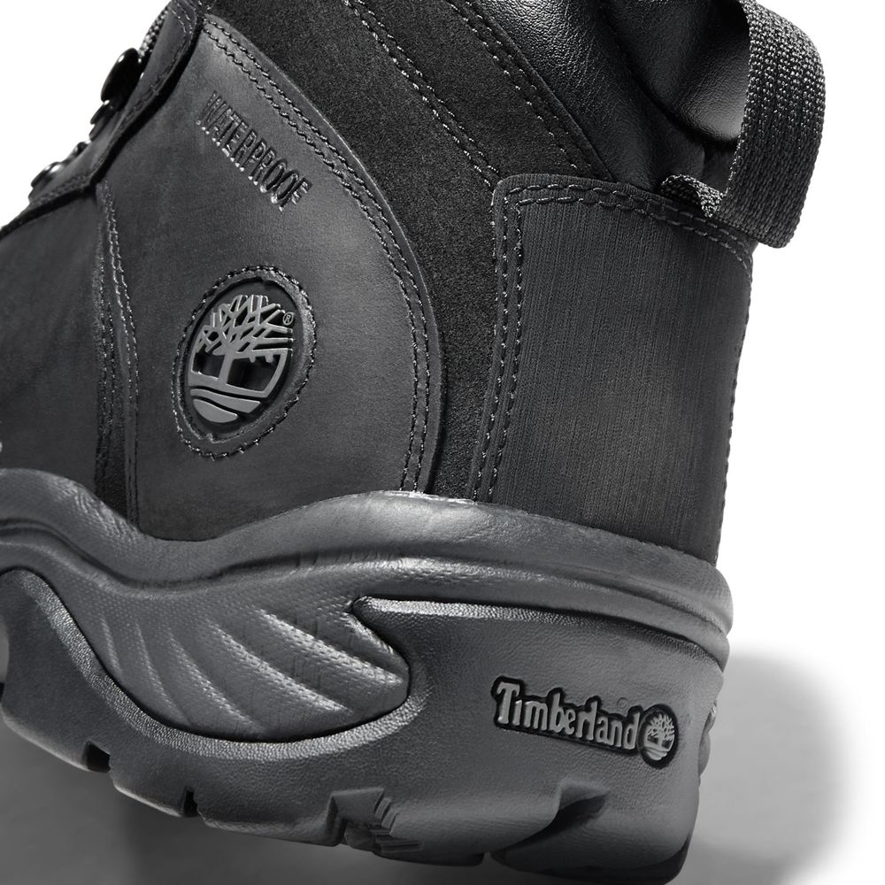 Bocanci De Drumeție Timberland Barbati Negrii - Flume Mid Waterproof - Romania - FOCWTK123